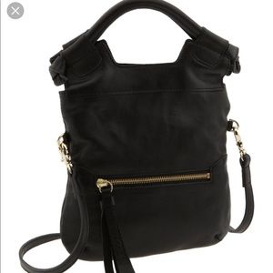Foley + Corinna leather fold-over crossbody bag